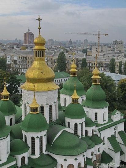 Киев с колокольни Софийского собора